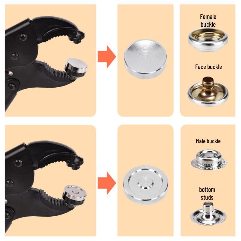 Adjustable Heavy-Duty Snap Fastener Pliers for Boat Canvas Covers