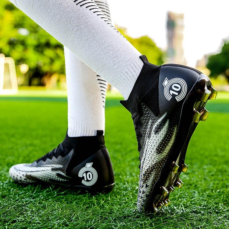 Unisex Fashion Outdoor High-Top Sport Fußballschuhe Leder Fußballschuhe für Kinder