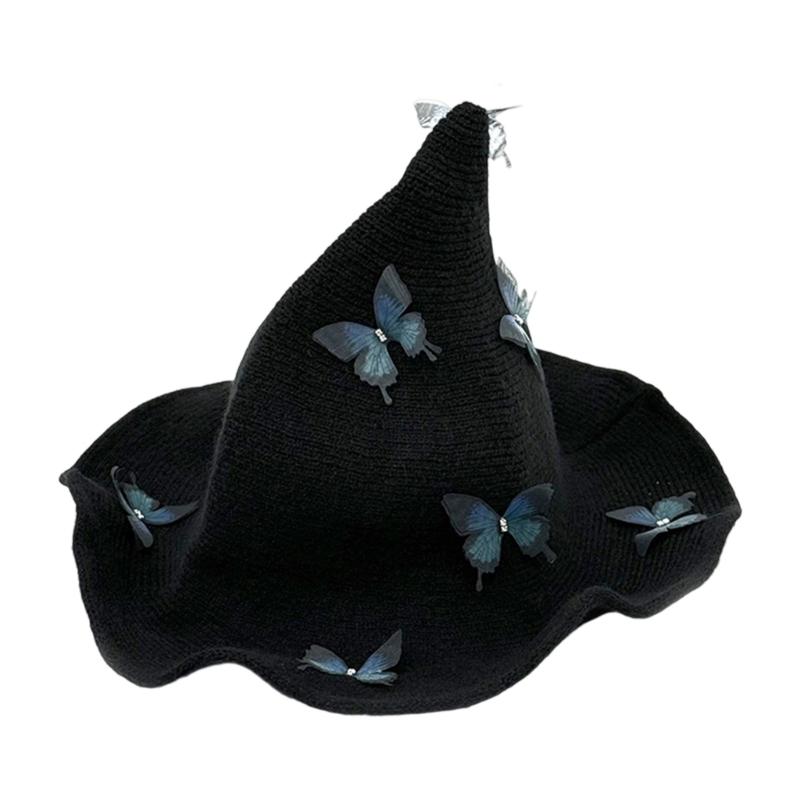 

Beautiful Witch Hat Butterfly Halloween Hat Unisex Personality Breathable Hat