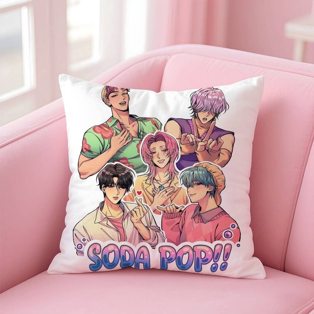 

Saja Boys KPopS D-Demon H-Hunters Pillow Case Pattern Printed Pillowcase for Living Room Sofa Cushion Cover & Bedroom Decor 12x12Inch