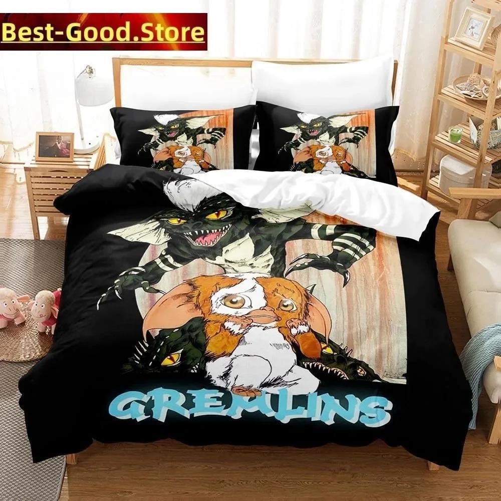 

3D Print Fashion Gremlins Bedding Set Boys Girls Twin Queen King Size Duvet Cover Pillowcase Bed boys Adult Bedroom 70x133cm 2pcs