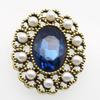 5 stuks 21 * 26 mm Ovale Parel Glas Legering Decoratieve Knoppen Haaraccessoires Kleding Diy Accessoires