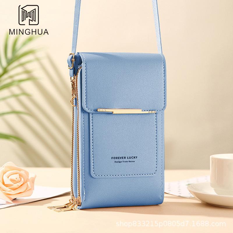 Mobile phone bag, women's crossbody bag, lightweight mini women's shoulder bag, touch screen