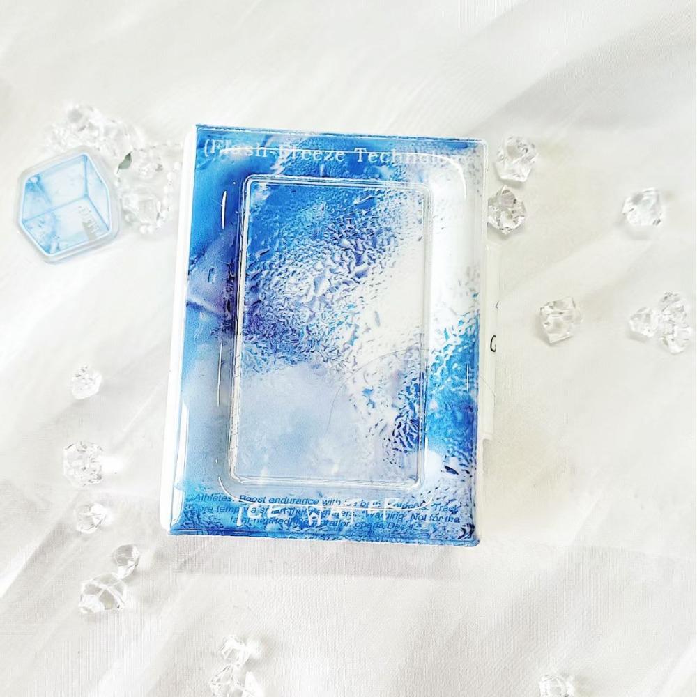 Blue Ice Rain Photocard Binder 3 Inch Mini Postcard Book INS Card Album