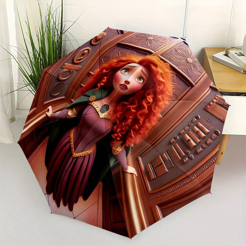 1pc Disney Princess Automatic Open/close, All-Season Portable Folding Umbrella, Perfect Gift for Friends  Yy250807040
