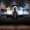 Angel Devil Girl Woman Poster 5 Piece Five Panel Wall Canvas Print Modern Art Picture Home Decor Gift For Him For Her