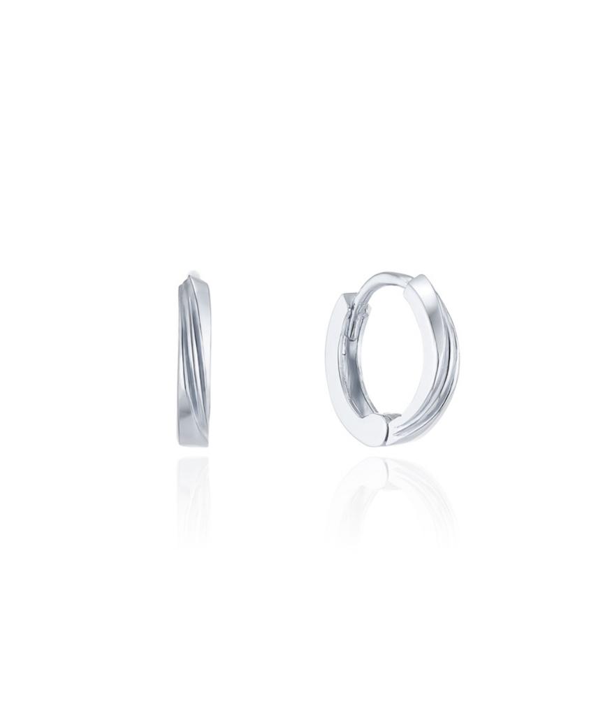 Lloyd Oblique Grain 10K Gold One-Touch Ring Earrings Lotp3010T