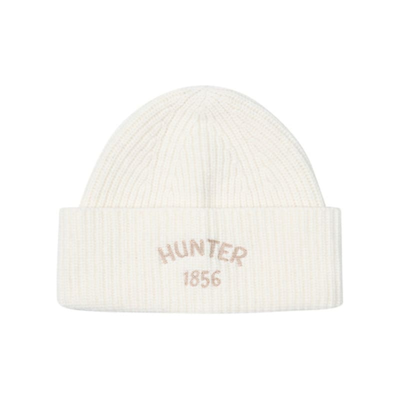 

HUNTER [УНИСЕКС] Кашемировая шапка бини в рубчик - Слоновая кость HBW0006CHZIVO 00F