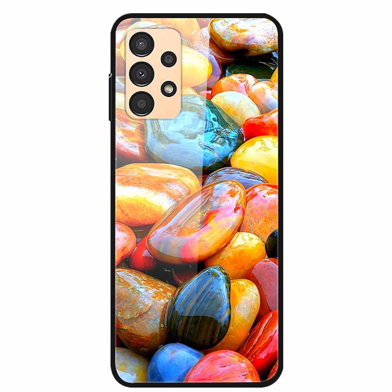 Funda para Samsung A53 5G 2022 Mármol Vidrio Templado Tapa Dura para Fundas de Teléfono Samsung Galaxy A33 A73 5G Protección Fundas