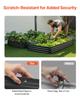 Metal Raised Garden Bed, 2.4 X 1.2 X 0.3 M Outdoor Galvalume Planter Garden Box, Open Bottom Design, Large Planter Raised Bed for Growing Vegetables,