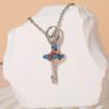 Kristall-Halskette Bunter Zirkon-Choker Tanzende Mädchen-Anhänger Halskette Tänzerin Anhänger Schmuck für Mädchen