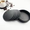 Custom PU Leather Tea Coasters with Hand-Sewn Edges and Insulation Pad, Featuring Your Enterprise Logo.