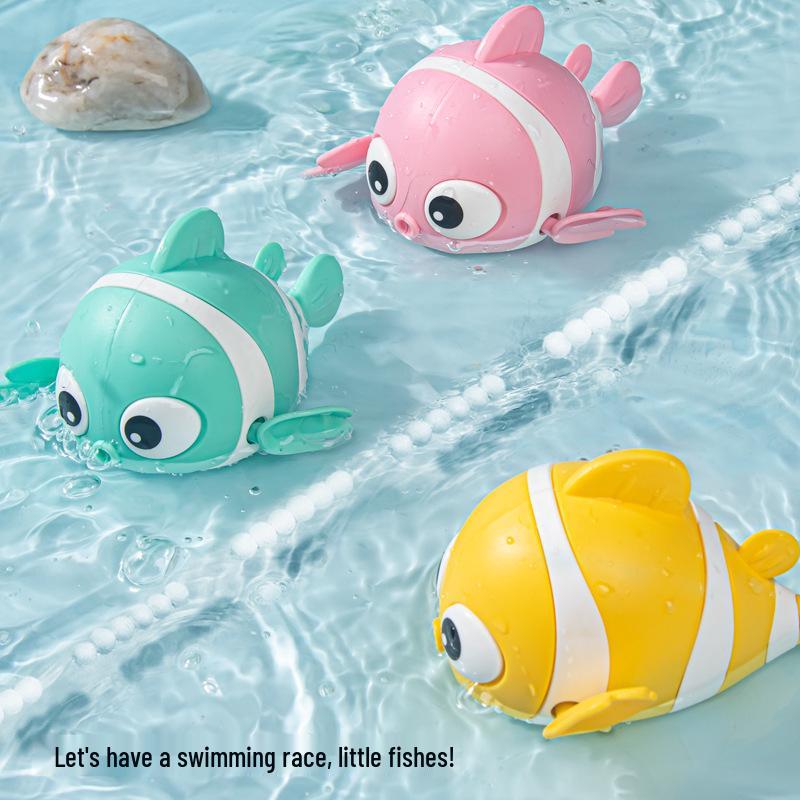 Clownfish Wind-Up Bath Toy for Kids - Perfect for Water Play and Bath Time Fun