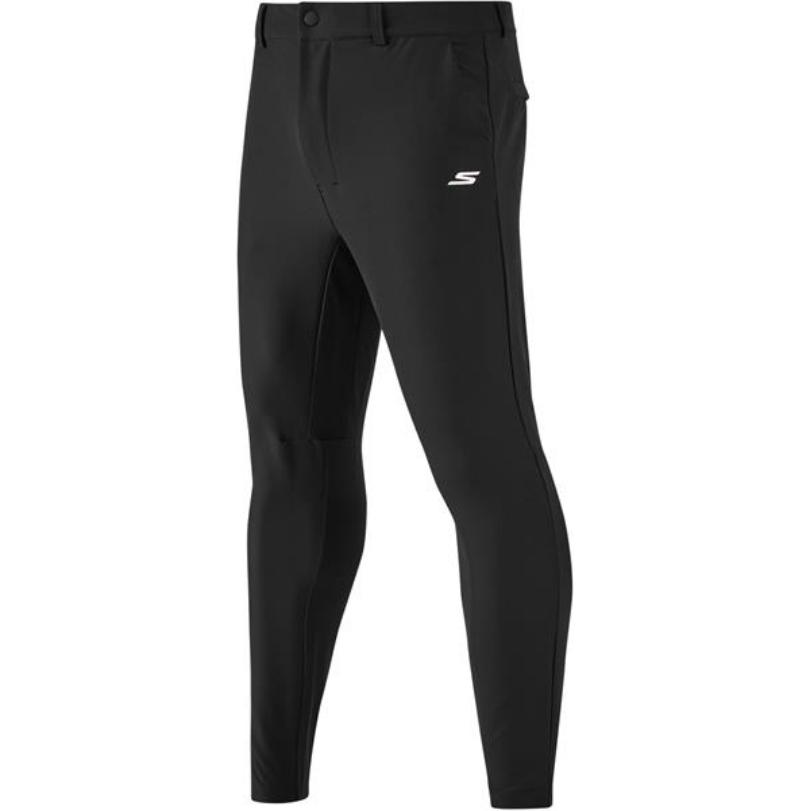 Skechers Basic Solid Woven Slim Fit Casual Pants Men bottoms Carbon-Black P123M010-0018 S