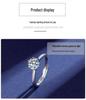 Eleganter S925 Sterling Silber Moissanit Ring für Damen - Ein Karat, Sechs-Krallen-Design, Leichter Luxus Mode, Perfektes Geburtstagsgeschenk