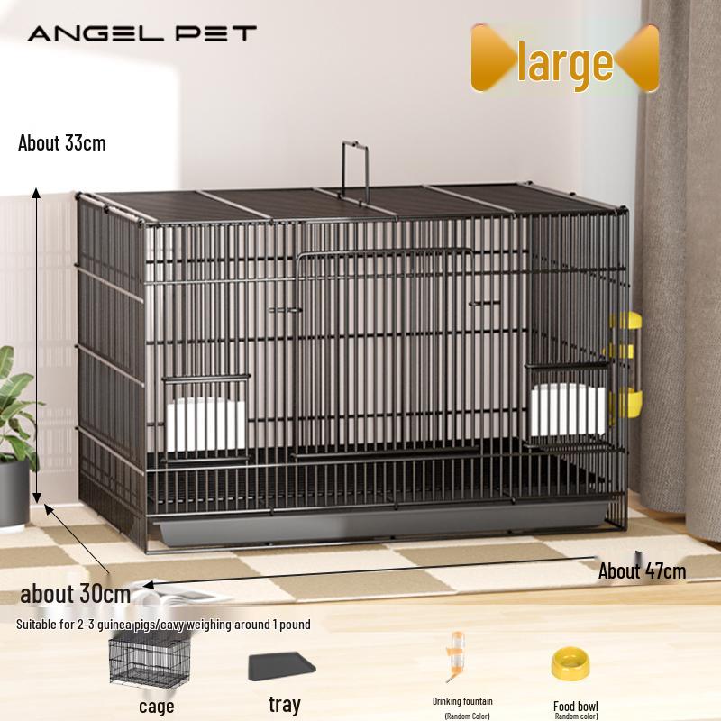 Indoor Guinea Pig Cage with Toilet, Anti-Spray Urine Protection, and Special Villa Design