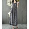Loose Sleeveless Mid Length Striped Dress Loose Sleeveless Stripes Dress