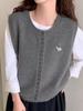 2026 Versatile Wool Round Neck Vest: Spring & Autumn Fashion Niche Style