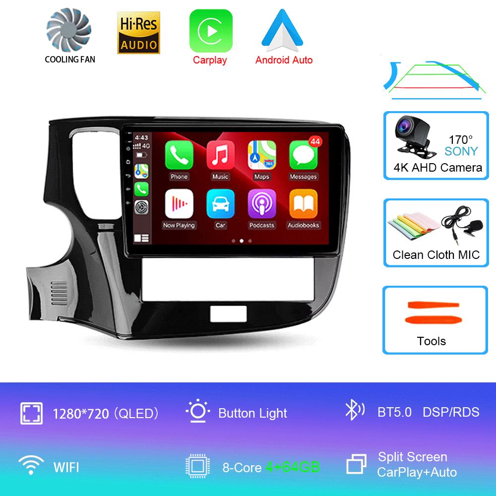 Android 14 Car Radio For Mitsubishi Outlander 3 III GF0W GG0W 2018 - 2021 Multimedia Video Player Navigation Stereo GPS