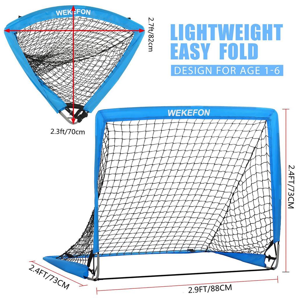 Portable Folding Soccer Goal for Kids - Movable Training Net Frame, Hot Selling