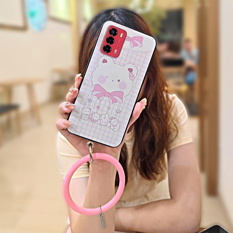 Cute Creative Phone Case For ZTE Blade V40 Vita/A72 Waterproof Personality Cartoon Bracelet Funny Dirt-resistant Ring