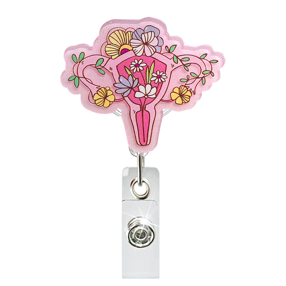Acrylic Heart Lung Brain Kidney Retractable Pull Badge Reel For Nurse Doctor Id Lanyard Name Tag Key Ring Chain Clips Hospital