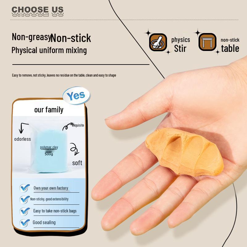 34-Color 500g Translucent Malleable Polymer Resin Clay for Simulation Dolls and Food Toys