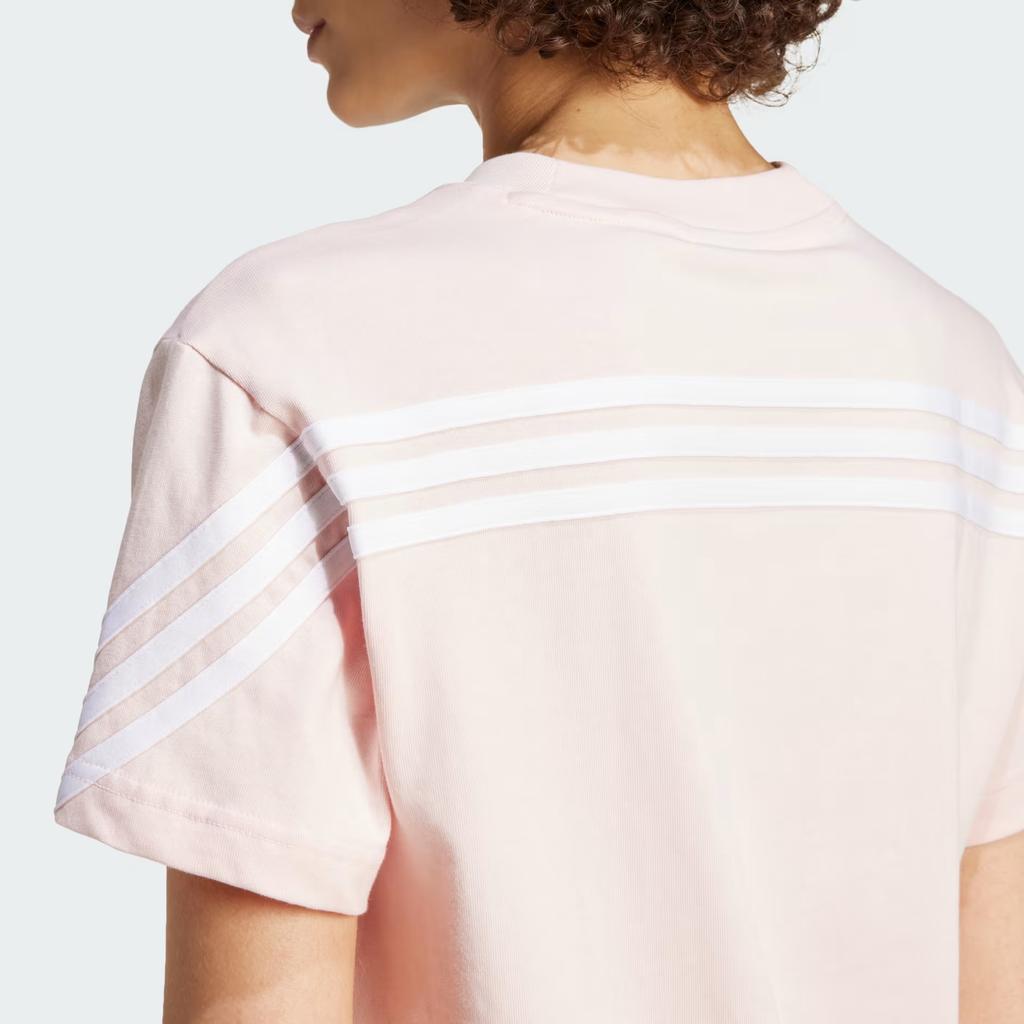 Adidas Womens Future Icons 3-Stripes T-Shirt Sandy Pink Women Streetwear IW5264