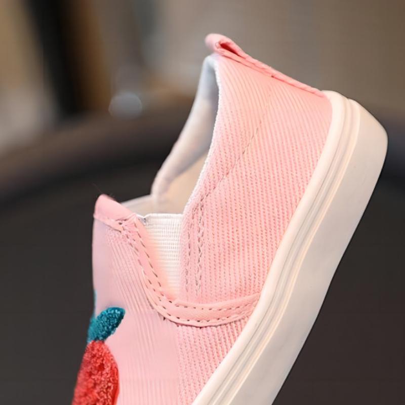 Spring Kid Canvas Shoes New Fashion Comfort Kid Shoe Soft Sole Anti Slip Cute Casual Shoes Cartoon Simple Flat Shoe Neutral 4-6Y