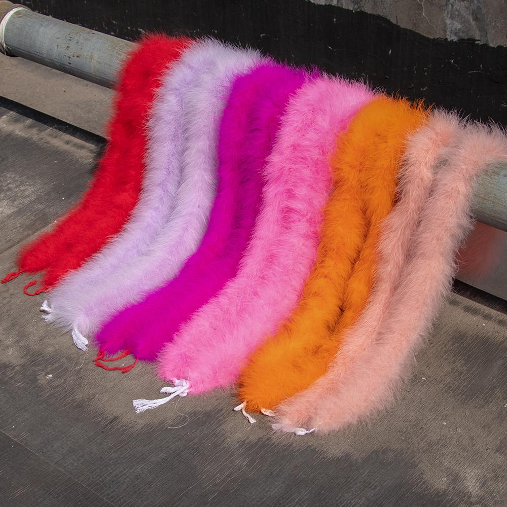 2M Marabou Turkey Feather Boa Trim 50g Scarf Costume Christmas Tree Decor Shawl Fluffy Plume DIY Craft Wedding Dress Accessories