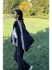 Women's Retro Stand-Up Collar Color Block Padded Baseball Jacket - Fall/Winter 2024