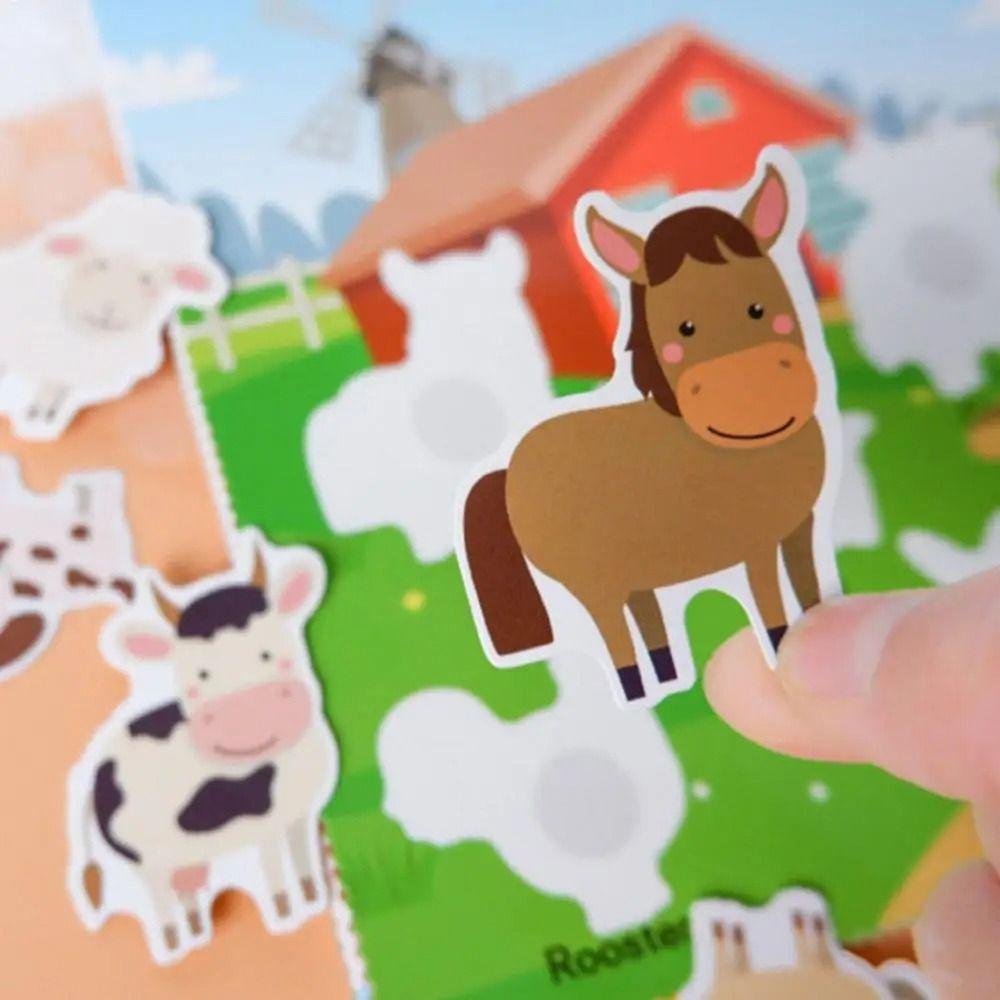 Manual Kids Quiet Books Repeated Pasting. Children Diy Sticker Book Enlightenment