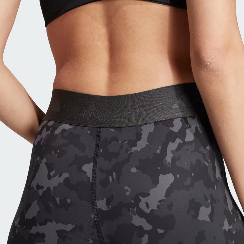 Adidas Women's Techfit Camo 7/8 Leggings Grey Six/Carbon IJ6872