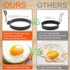 Stainless Steel Egg Cooker Set - 8" Omelette Ring, 6" Pancake Ring, 4" Griddle Egg Ring - Non-stick, Upgrade Large 3 Packs Egg Cooking Rings with Oil