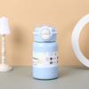 Cute Double-Drink Insulated Tumbler With Straw Women Students Kids 316 Stainless Steel Portable Thermos Cup 400ml