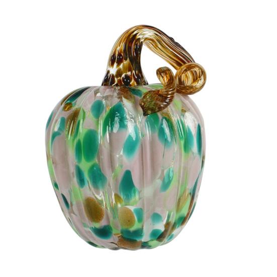 Decorative Vine Handle Pendant Necklace Melt Glass Gold 1 Pc