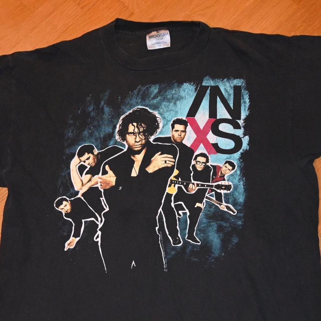 1990 INXS vintage original rare 80's 90's Concert Tour new-wave rock band tee t-shirt (XL) X-Large 1980's Tshirt Vtg Michael Hutchence GiFT