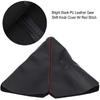 Shifter Boot Universal, PU Leather Shift Boot Retainer Stick Shift Sleeve Gear Shifter Boot Gear Gaiter Cover Black Bright Red Stitch