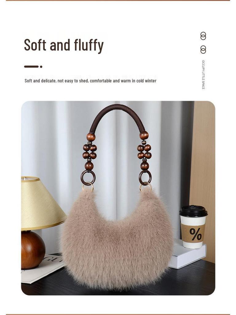 Trendige Plüsch-Umhängetasche - Neue Mode Textur Schultertasche