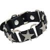 Gothic Pentagram Adjustable Bracelets Wristband Buckle Belts Star Cuff Jewelry
