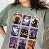 Halloween Stamp Grid T-shirt, Spooky Season Tee, Trendy Halloween Shirt, Unisex Halloween Top, Halloween Apparel