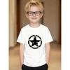 European sizes Boys' Star Print Crew Neck T-Shirt | Casual, Soft and Breathable, Ideal for Outdoor and Casual Wear, Perfect for School and Gifts.