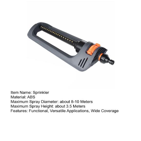 Oscillating Sprinkler 19-Hole Nozzle Lawn Sprinkler Wide Coverage Irrigation Water Sprinkler for Patio Yard Lawn Watering