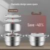 MAXCOOK 34cm 2-Layer 304 Stainless Steel Steamer Pot