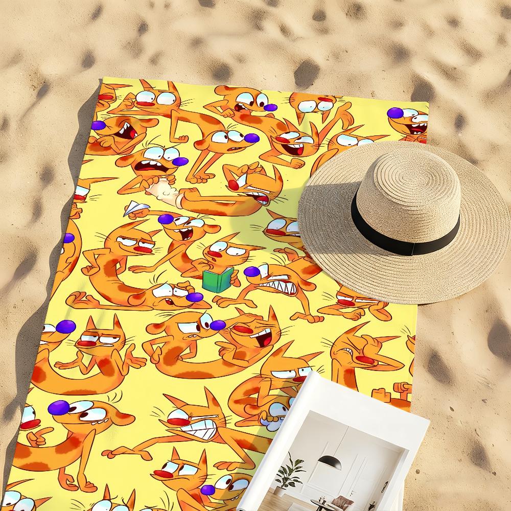 Cute Cartoon C-Catdog-S Funny Towel Soft Pool Gift For Travel Gym Shower Camping Quick Dry Sports Large Beach Towels