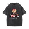 SX-14 MINISO 2026 Summer Vintage Wash  Printed Pure Cotton Shoulder Style Men's and Women's Round Neck Short Sleeved Couple T-shirt