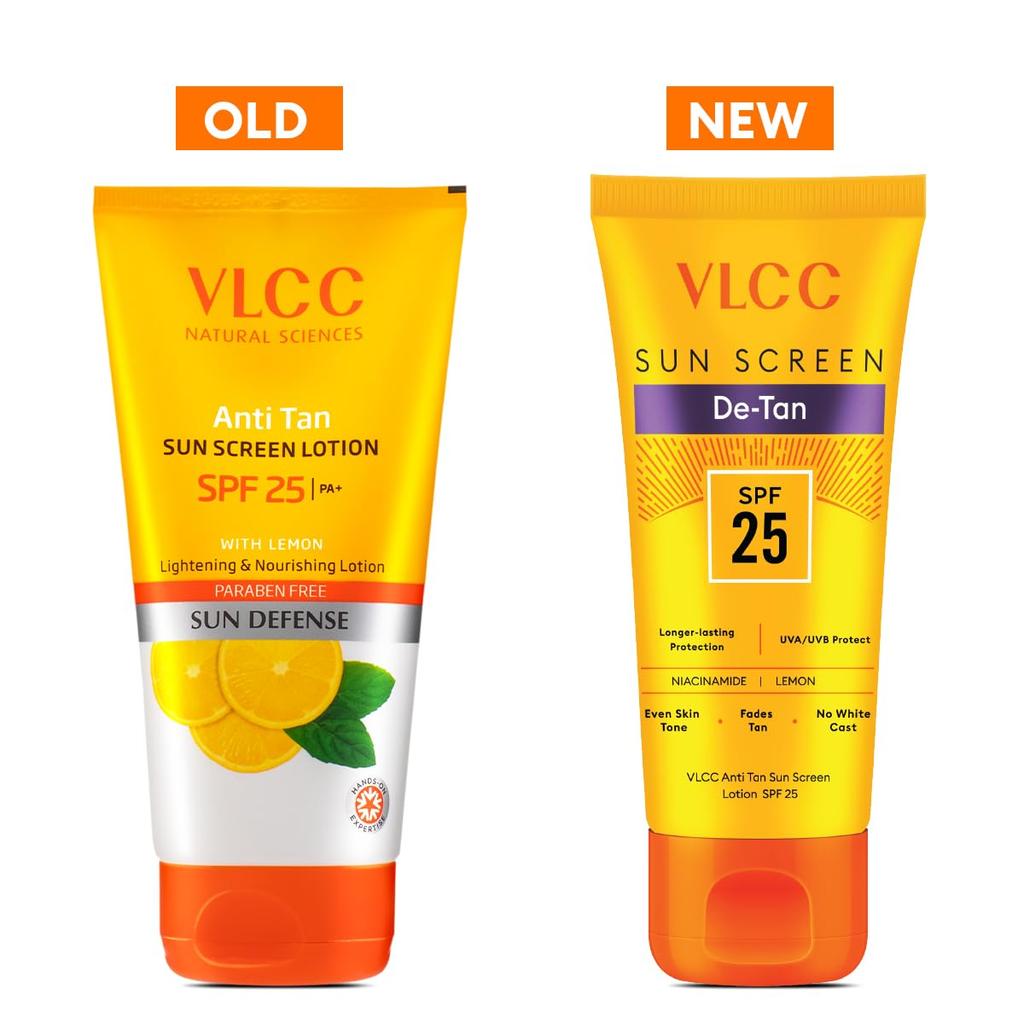 VLCC Anti Tan Sunscreen Lotion SPF 25 For Daily Sun Protection Hydrating Lightweight Formula 150 Ml Pack Of 2 Set