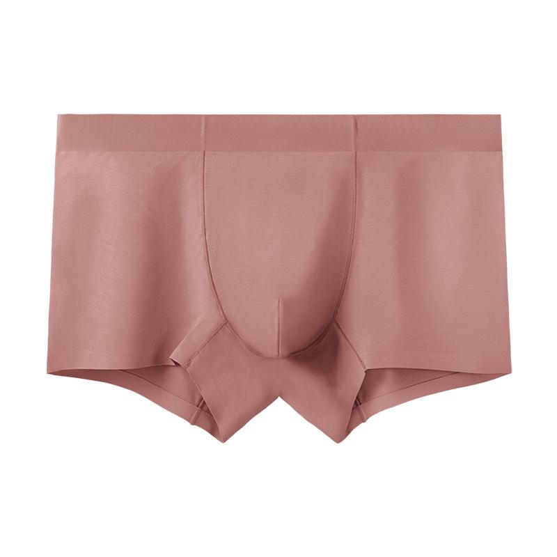 

Мужские бесшовные антибактериальные трусы-боксеры из модала Graphene 5A - средняя талия, телесного цвета XL кирпич красный