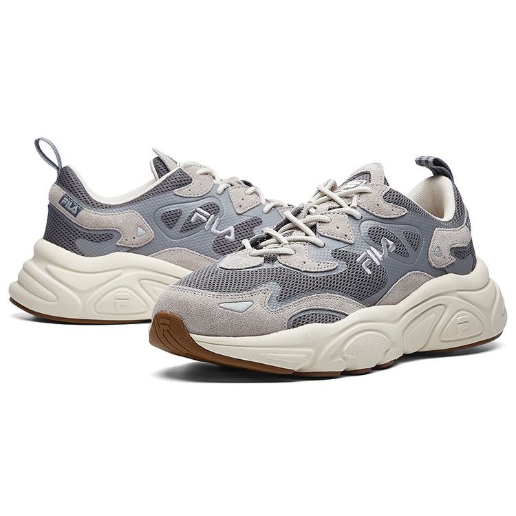 Fila Mars 1 Heart Split Sports Comfortable Low-Top Casual Shoes Men Sneaker Gray Brown White F12M031122FFD