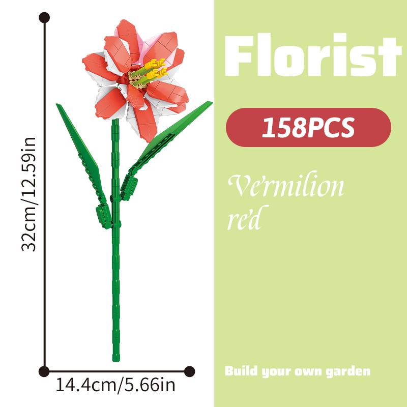 Romantic Eternal Block Flower Bundle Children's Assembly Puzzle Toys Nature Flower Bundle Girl Gifts Festival Gift Toys
